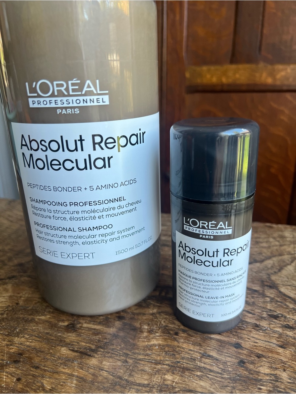L'Oreal Absolut Repair Molecular Shampoo and leave in conditioner hair mask